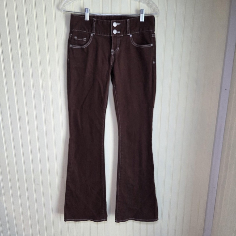 PacSun Jeans Womens 25 Brown Stretch Low Rise Bootcut Denim Pants Casual